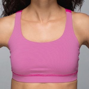 Lululemon Magenta Stripe Energy Bra